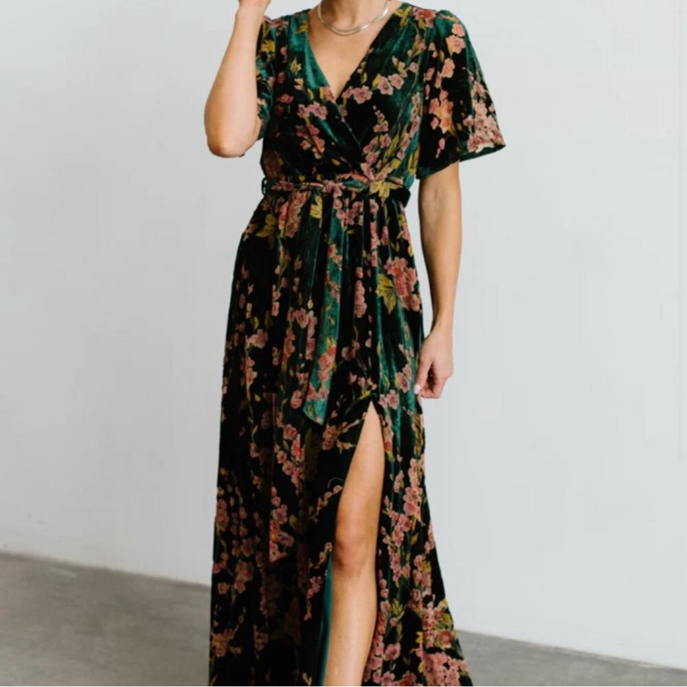 Baltic Born floral green Uma Maxi dress NWT size Medium